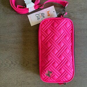 Lug Quilted RFID Convertible Crossbody - Coupe 2- Hot Pink